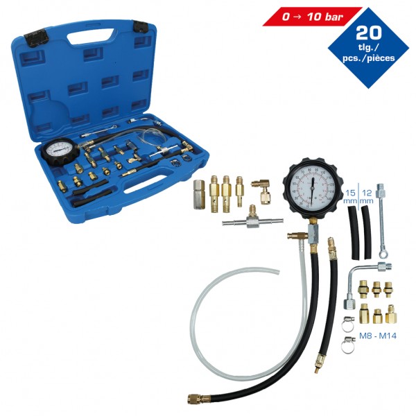 Brilliant Tools BT581350 Súprava testerov vstrekovacieho systému paliva, 20-dielna